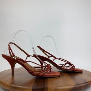Womens Emme Parsons Red Suede Strappy Heels‎ Pumps Size EU 40 US 9-9.5 M GUC